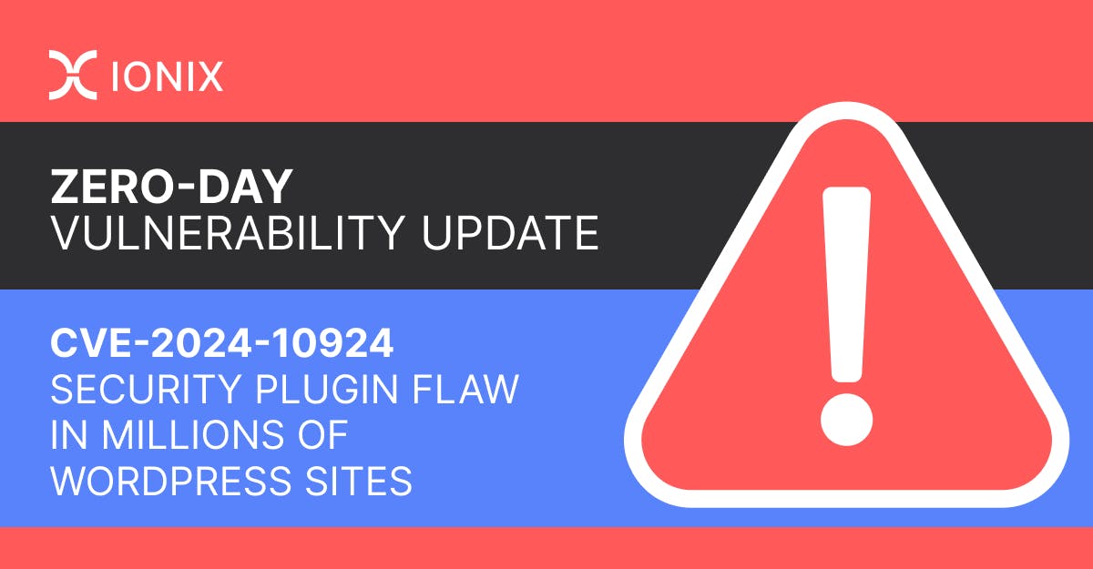 Security alert: Zero-day vulnerability update for CVE-2024-10924 affecting millions of WordPress sites due to a security plugin flaw.