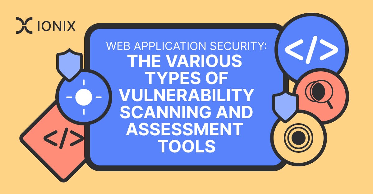 Infographic depicting various vulnerability scanning and assessment tools for web application security.